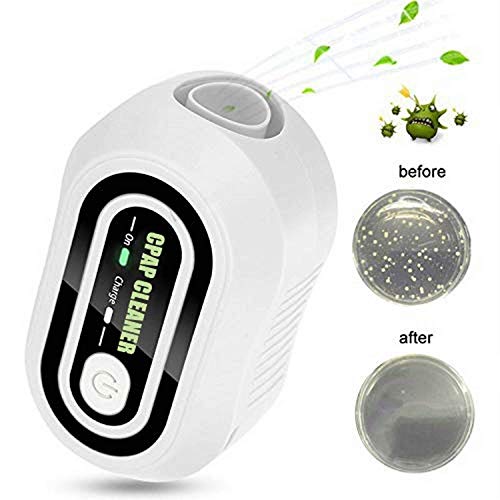 CPAP Cleaner & Sanitizer, Vktech Portable Mini CPAP Cleaner Disinfector, Recharge Ozone Sterilization Cleaner Machine for CPAP Mask Air Tubes Respirator Heated Hose Pipe Tube Accessories, White