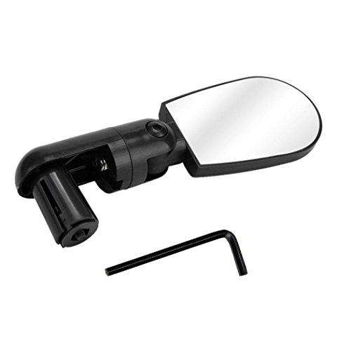 Witspace Bicycle Universal Rotatable Rearview Mirror Bike Flexible Handlebar Mirror (Black)