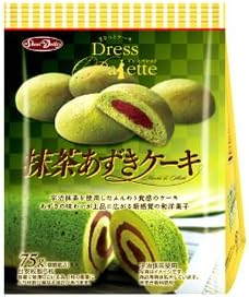 Dress Palette Matcha Azuki Soft Cake w/ red sweet bean paste 2.53oz, Pack of 1