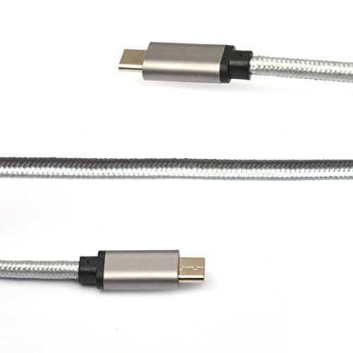 WGGE METAL USB 3.1 Type-C to USB 3.1 Type-C Cable 6.6ft Nylon braiding , using for MacBook Pro,HTC 10, LG G5 V20, Nintendo Switch, Nexus 6P/5X, Google Pixel and More (HIGH SPPED 10GB/s)