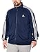adidas Men's Essentials 3-Stripe Tricot Track Jacket, Collegiate Navy/White, X-Large