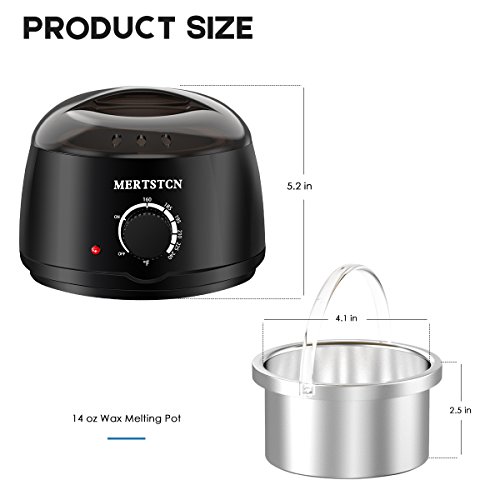 Wax Warmer Electric Wax Heater Hair Removal Waxing Kit with 4 Flavors Wax Beans and 10 Sticks Black
