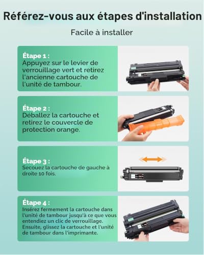 TN-243BK 205ABK TN243BK TN247BK Toner Compatible with Brother TN-243 205A TN 243 247 MFC-L3750CDW MFC-L3770CDW DCP-L3550CDW HL-L3230CDW HL-L3210CW MFC-L3710CW (2 Black) S