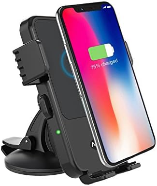 acekool wireless car charger for samsung galaxy s8/ s7/ s7 edge, note 8/ 5, 5w stable wireless charging car mount holder…