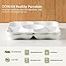 Dowan Divided Serving Trays, Porcelain Serving Dishes for Parties, Set of 2, Dishwasher Safe, 9.4 Inch Perfect for Chips and Dip, Veggies, Snacks, White, Pack of 2