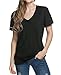 Oyanus Women's Casual Basic V Neck Short & Long Sleeve T Shirt Women Loose Solid Comfy Tee Shirt from S to Plus Size