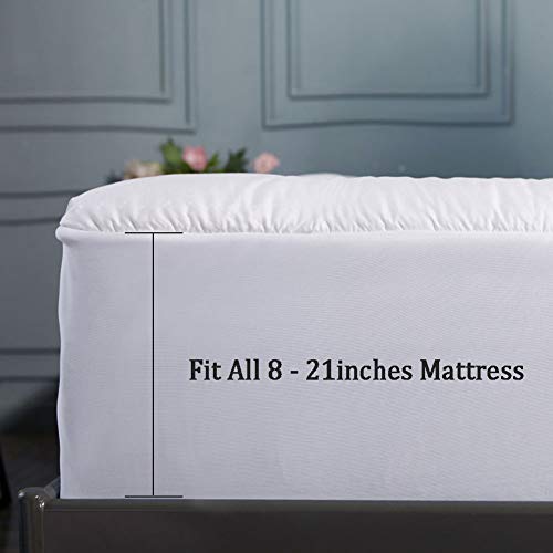 image for SONORO KATE Mattress Pad Queen Cover - Cotton Down Alternative Fitted 