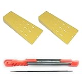 Cataumet Tree Felling Wedge, 2 Pack Set, Size 5.5” IN, Spiked ABS Plastic, Logging Supplies With One Bonus Chainsaw Sharpener File Guide, Size 3/16”