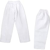 NAMAZU Lightweight Martial Arts Pants - 7oz Poly-Cotton Elastic Waist for Training