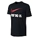 NIKE Sportswear Men's Just Do It Swoosh Tee, Black/White/Varsity Red, Medium