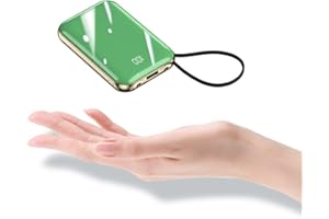 OYEALEX Built-in 4 Cable Portable Charger 10000mAh Cell Phone Battery Backup Mini Power Bank with LCD Display, 2.1A Output an