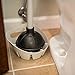 Plumb Craft Toilet and Drain Plunger with Holder Combo, Black/White