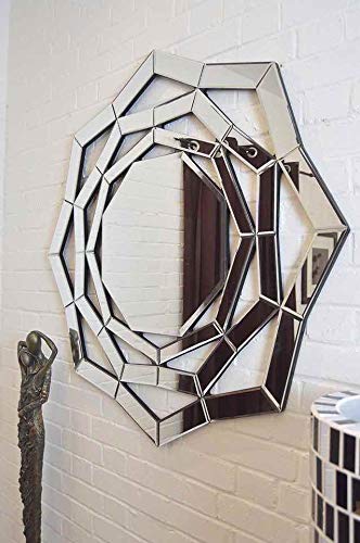 Venetian Image Modern Designer Wall Mirror for Home Decor by Venetian Image with Free Wooden Bangle Stand