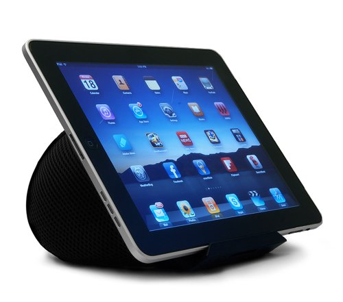 iPad Bed & Lap Stand by iProp; Bean Bag Universal Tablet Holder for iPad 1/2/3/4, Mini, Air, Android and Windows Tablets, eReaders (Black)