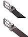 Alice & Elmer Men's Dress Belt Leather Twist Reversible 1 1/2'' Wide With Removable Rotated Buckle Belts Black & Brown