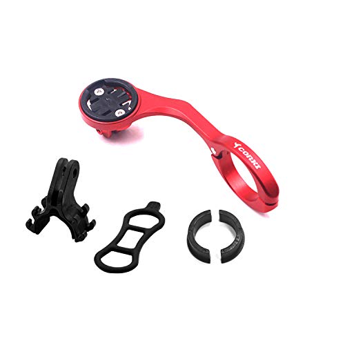corki Garmin Out-Front Bike Mount, Aluminum Out Front Computer Como Mount for Garmin Bryton Gopro, Compatible with 31.8mm 25.4mm Handlebar (Red)