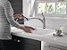 Delta Linden Brushed Nickel Kitchen Faucet with Pull-Out Sprayer, Contemporary Single Hole Kitchen Sink Faucet, Single Handle, Arctic Stainless 4353-AR-DST