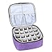 LUXJA Nail Polish Carrying Case - Holds 20 Bottles (15ml - 0.5 fl.oz), Double-layer Organizer for Nail Polish and Manicure Set, Purple
