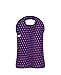 BUILT Two Bottle Wine Tote, Mini Dot Navy