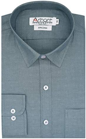 Arihant Self Design 100% Cotton Full Sleeve Regular Fit Formal Shirt for Men