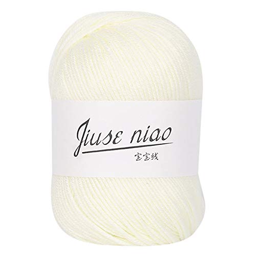 Yeefant Knitting Yarn, 1pc 50g Chunky Thick Hand Knitting Wool Ball Baby Soft Milk Cotton Crochet Knitwear Wool for Baby, Diameter 1.2mm - Thumbnail 3