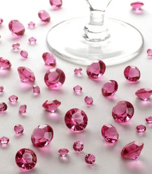 Neviti Table Crystals, Hot Pink