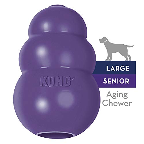 KONG - Senior Dog Toy - Gentle Natural Rubber - Fun to Chew, Chase and Fetch - For Large Dogs