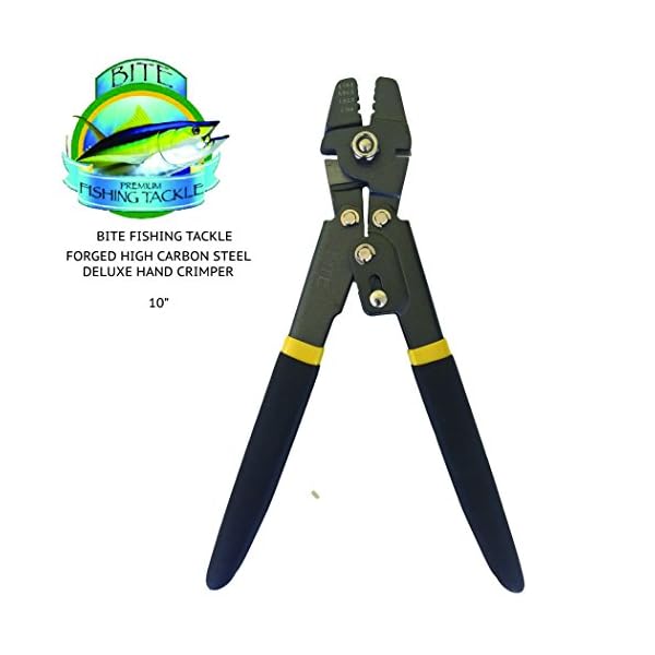 Bite-Fishing-Tackle-Deluxe-Big-Game-Crimper-10-Crimping-Pliers-Forged-High-Carbon-Steel-Spring-Loaded-Fits-all-Size-Fishing-Crimps