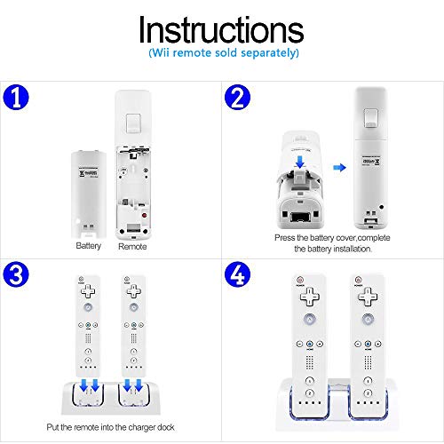 1 Chargers+Nintenndo+Controller+Rechargeable+Batteries