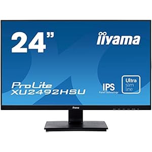 iiyama-XU2492HSU-B1-24-IPS-LCD-with-Slim-Bezel-4ms-Full-HD-1920x1080-250-cdm-Brightness-1x-HDMI1-x-DisplayPort1-x-VGA-2-x-USB-2-x-2W-Speakers-Black iiyama XU2492HSU-B1 24 Inch IPS LCD with Slim Bezel, 4ms, Full HD 1920x1080,1x HDMI,1 x DisplayPort,1 x VGA, 2 x USB, 2…