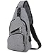 Sling Shoulder Crossbody Chest Bag for Men Women Lightweight Hiking Travel Backpack Daypack with USB Charging Port(Grey)