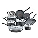 T-fal E918SE Ultimate Hard Anodized Nonstick 14 Piece Cookware Set, Dishwasher Safe Pots and Pans Set, Black primary