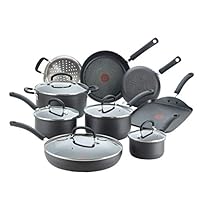 T-fal E765SEFA Ultimate Hard Anodized Nonstick 14 Piece Cookware Set, Dishwasher Safe Pots and Pans Set, Black T-fal E765SEFA Ultimate Hard Anodized Nonstick 14 Piece Cookware Set, Dishwasher Safe Pots and Pans Set, Black