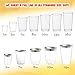 Silver Plastic Cups 14 Oz. Pack Of (60) Clear Disposable Plastic Cups - Silver Rim Cups - Fancy Hard Plastic Cups - Party Accessories - Wedding - Elegant Clear Cups- Tumblers