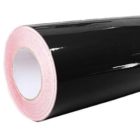 Rapid Teck® Glanz Folie - Schwarz Glanz Klebefolie - 5m x 63cm - Plotterfolie- Folie selbstklebend - auch als Moebelfolie - K