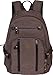 Troop London Canvas Backpack Leather Trims With Many Pockets Size Medium TRP0256 Black