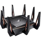 ASUS ROG Rapture GT-AX11000 AX11000 Tri-Band 10 Gigabit WiFi Router, Aiprotection Lifetime Security by Trend Micro, Aimesh Compatible for Mesh WIFI System, Next-Gen Wifi 6, Wireless 802.11Ax, 8 X Giga
