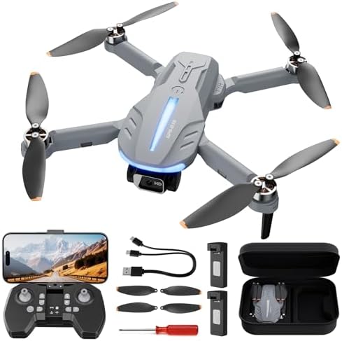 Drone with 4K Camera for Adults - B16 GPS Under 250g, Brushless Motor, Lightweight and Foldable RC Quadcopter for Beginners Toys Birthday Present, 50 Mins Long Flight
