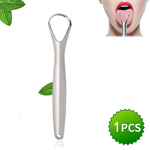 Tongue Scraper Cleaner Surgical Grade Stainless Steel (Pack of 1) - Tongue Cleaner for Adults, Kids, Men & Women - Cure Bad Breath with BPA-Free Metal Tongue Scrapers for Better Dental Hygiene - Thumbnail 4