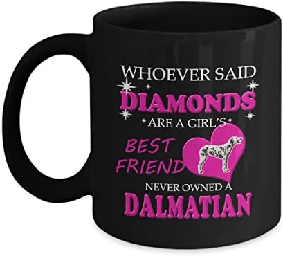 Dalmatian Mug, Dalmatian Coffee Mug Cute Gifts For Dad Mom Love 101 Dog Tea Beer Travel As Seen on T Shirt, 11 Ceramic Black Coffee Cup