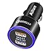 Ailun Car Charger Qualcomm Quick Charge 3.0 Adapter Fast Dual USB Port 35W for iPhone 14 13 11 12 Pro Max X Xs XR SE 2020 Galaxy s20+ S20Ultra, Black Blue