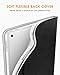 DTTO for iPad 9.7 Inch 5th/6th Generation 2018/2017 Case with Apple Pencil Holder, Premium Leather Folio Stand Cover Case for Apple iPad 9.7 inch, Also Fit iPad Pro 9.7/Air 2/Air - Black(White Lining)