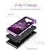 BENTOBEN Galaxy Note 9 Case, Purple Space Design Slim 2 in 1 Hybrid Soft TPU Bumper Hard PC Cover with PU Faux Leather Heavy Duty Shockproof Protective Phone Case Cover for Samsung Note 9, Purple