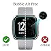 [5 Pack] Compatible for Fitbit Versa Screen Protector Tempered Glass, Fotbor Waterproof 9H Hardness HD Clear [No-Bubble] Anti- Scratch Easy Installation Film for Fitbit Versa Accessories (Clear)