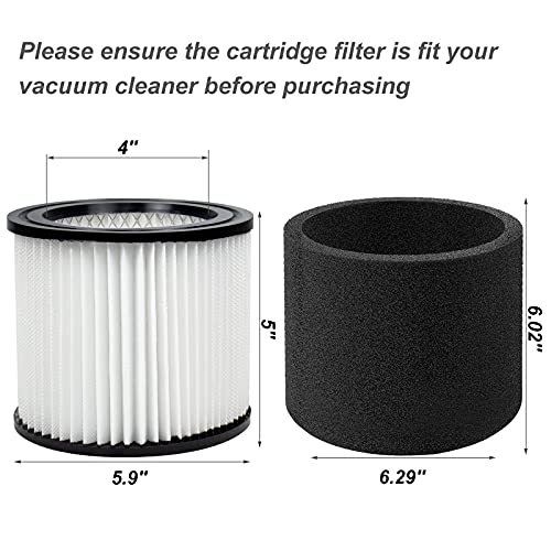 LXun Replacement Cartridge Filter for ShopVac 90398, 90398, 9039800