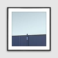 Framed Canvas Wall Art Geometric Building Canvas Prints Home Artwork Decoration for Living Room,Bedroom - 16x16 inches