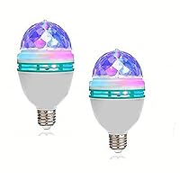 Lightahead LA005 Rotating LED Strobe Bulb RGB Multi Changing Color Crystal Stage Light (Set of 2)