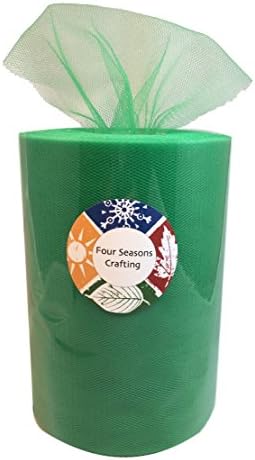 Four Seasons Crafting Polyester Tulle Spool Roll 6" X 100 Yards (Green)