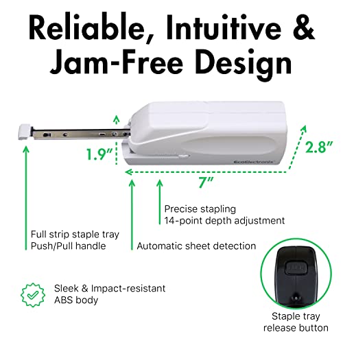 EcoElectronix EX25 Electric Stapler Heavy Duty Automatic Stapler w