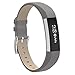 Henoda for Fitbit Alta Bands Leather and Fitbit Alta HR Strap Style for Men Grey